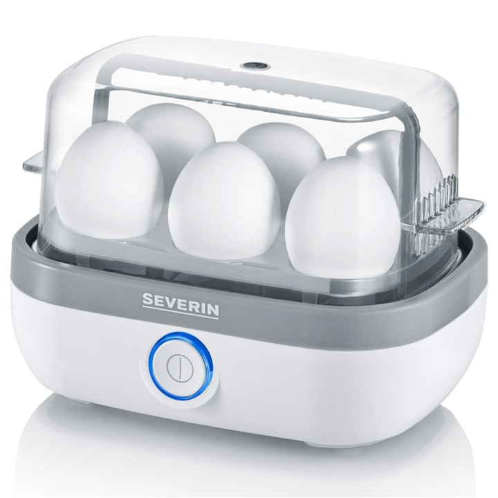 Severin Eggkoker 6 egg hvit LED & lyd hvit EK3164 i gruppen HJEM, HUS OG HAGE / Husholdningsapparater / Ris- og eggkokere hos TP E-commerce Nordic AB (A18062)