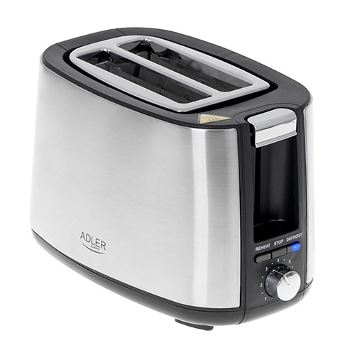 Adler Brødrister 900 W, sølv i gruppen HJEM, HUS OG HAGE / Husholdningsapparater / Brødristere og toastjern / Brødristere hos TP E-commerce Nordic AB (A18172)