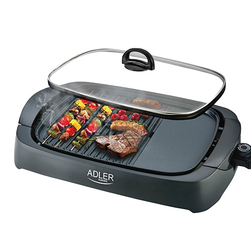 Adler Elektrisk grill, Svart i gruppen HJEM, HUS OG HAGE / Hageprodukter / Griller & Grilltilbehør hos TP E-commerce Nordic AB (A18188)