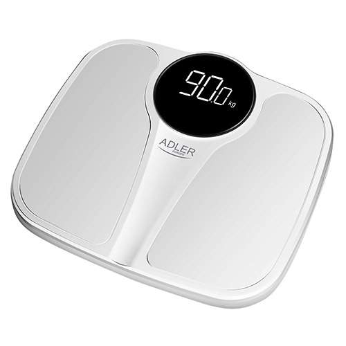 Adler Bathroom scale 180kg, White i gruppen HELSE OG SKJØNNHET / Helsepleie / Personvekter hos TP E-commerce Nordic AB (A18205)