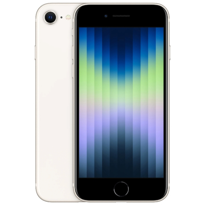 Apple iPhone SE 64 GB (2022) Starlight i gruppen SMARTTELEFON & NETTBRETT / Mobiltelefoner & smartphones hos TP E-commerce Nordic AB (A18265)