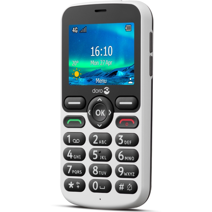 Doro 5861 4G Hvit/Svart i gruppen SMARTTELEFON & NETTBRETT / Mobiltelefoner & smartphones hos TP E-commerce Nordic AB (A18631)