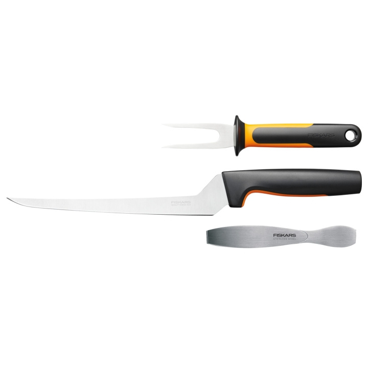 Fiskars Fiskeknivsett, 3 deler FF i gruppen HJEM, HUS OG HAGE / Kjøkkenutstyr / Kjøkkenkniver og knivslipere hos TP E-commerce Nordic AB (A18679)