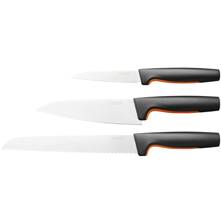 Fiskars Knivsett, 3 deler FF i gruppen HJEM, HUS OG HAGE / Kjøkkenutstyr / Kjøkkenkniver og knivslipere hos TP E-commerce Nordic AB (A18689)