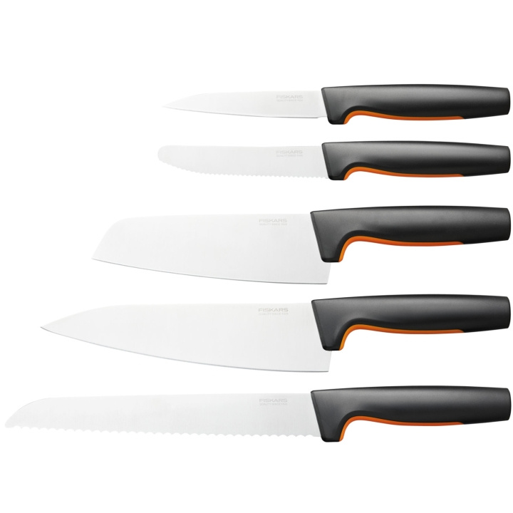 Fiskars Stort Knivset, 5 delar FF i gruppen HJEM, HUS OG HAGE / Kjøkkenutstyr / Kjøkkenkniver og knivslipere hos TP E-commerce Nordic AB (A18712)
