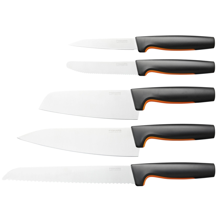 Fiskars Stort knivsett, 5 deler FF i gruppen HJEM, HUS OG HAGE / Kjøkkenutstyr / Kjøkkenkniver og knivslipere hos TP E-commerce Nordic AB (A18712)