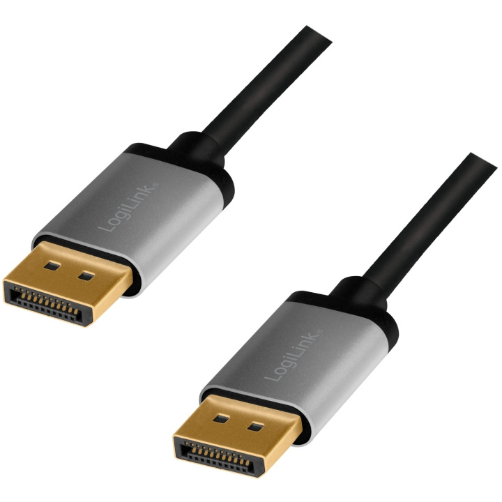 LogiLink DisplayPort-kabel 4K/60 Hz, aluminium, 1 m i gruppen Datautstyr / Kabler og adaptere / DisplayPort / Kabler hos TP E-commerce Nordic AB (A19033)