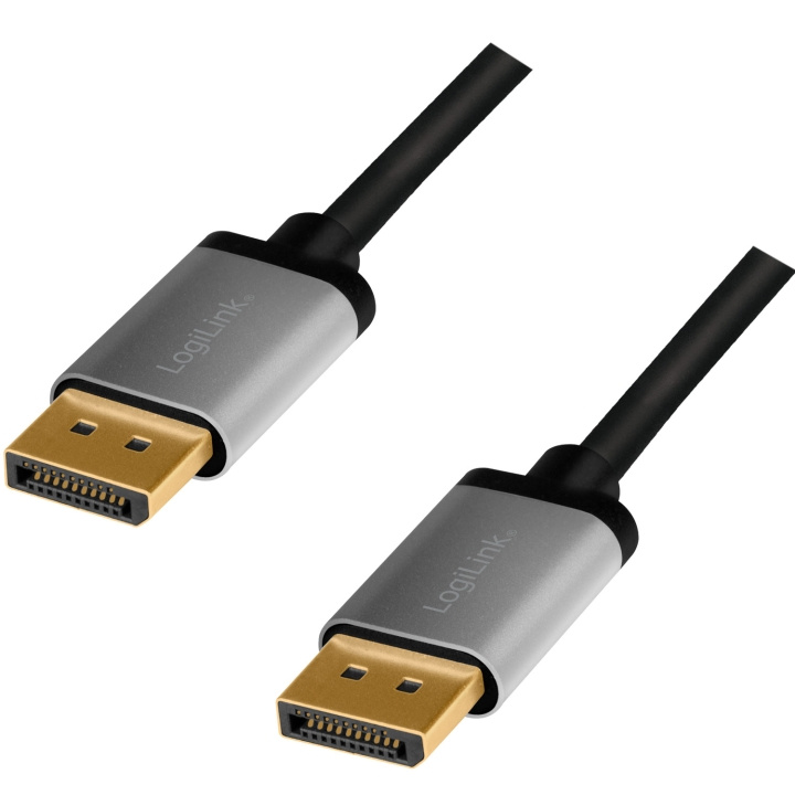 LogiLink DisplayPort-kabel 4K/60 Hz, aluminium, 2 m i gruppen Datautstyr / Kabler og adaptere / DisplayPort / Kabler hos TP E-commerce Nordic AB (A19034)