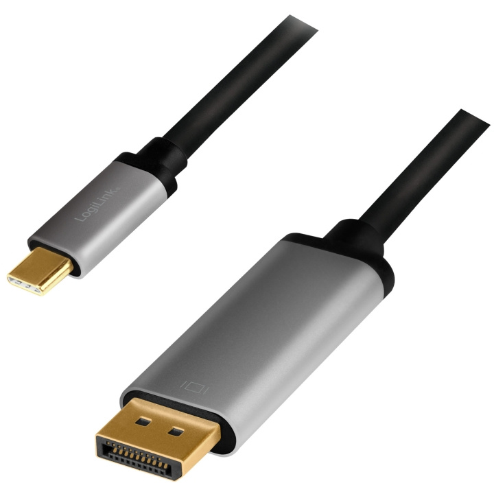 LogiLink USB-C -> DisplayPort 4K/60 Hz Aluminium 1,8 m i gruppen Datautstyr / Kabler og adaptere / DisplayPort / Kabler hos TP E-commerce Nordic AB (A19062)