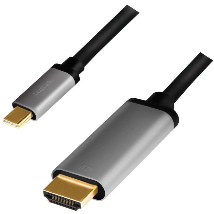 LogiLink USB-C -> HDMI 4K/60Hz Aluminiu i gruppen Elektronikk / Kabler og adaptere / HDMI / Adaptere hos TP E-commerce Nordic AB (A19064)