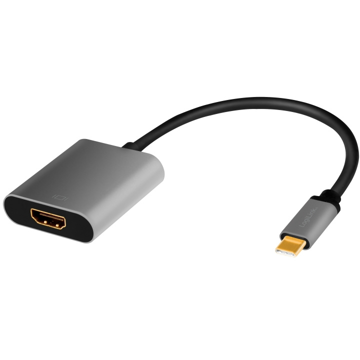 LogiLink USB-C -> HDMI-adapter 4K/60 Hz Aluminium 15 cm i gruppen Elektronikk / Kabler og adaptere / HDMI / Adaptere hos TP E-commerce Nordic AB (A19065)