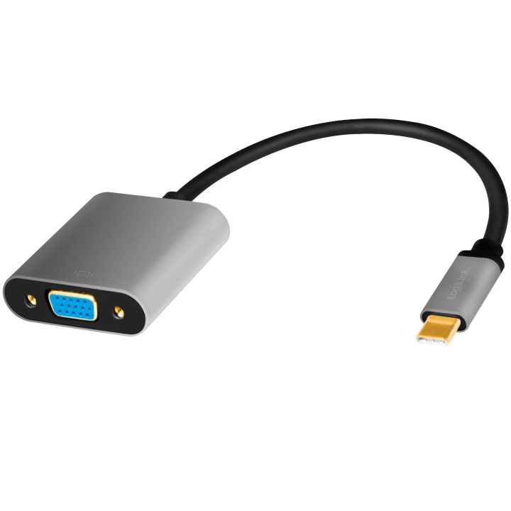 LogiLink USB-C -> VGA-adapter VGA,1080p i gruppen Datautstyr / Kabler og adaptere / DVI / Adaptere hos TP E-commerce Nordic AB (A19066)