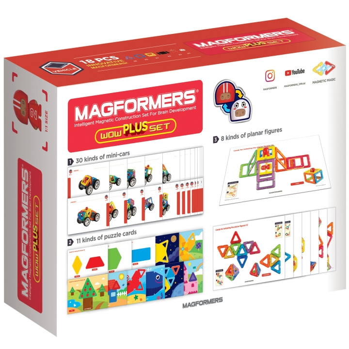 Magformers Wow Plus-sett i gruppen LEKER, BARN OG BABY / Leker / Byggeleker / Byggeklosser hos TP E-commerce Nordic AB (A19080)