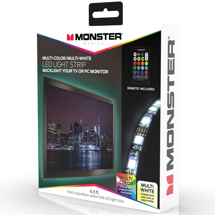Monster Lightstrip RGB Indoor 2 meter inkl. fjernkontroll i gruppen Elektronikk / Lys / LED sløyfer hos TP E-commerce Nordic AB (A19114)