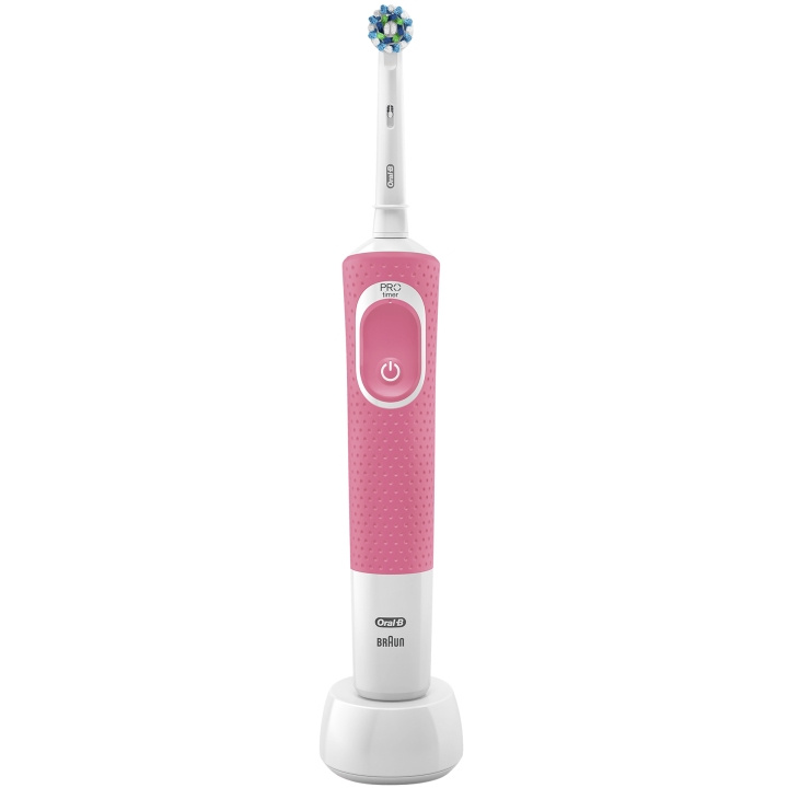 Oral B Vitality 100 Pink CA HB elektrisk tannbørste i gruppen HELSE OG SKJØNNHET / Munnpleie / Elektriske tannbørster hos TP E-commerce Nordic AB (A19171)