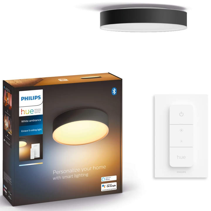 Philips Hue Enrave S taklampe hvit Ambiance svart i gruppen HJEM, HUS OG HAGE / Smarthus / Smart belysning hos TP E-commerce Nordic AB (A19238)