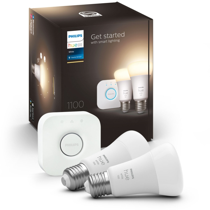 Philips Hue Hvitt startsett 2 x E27 i gruppen HJEM, HUS OG HAGE / Smarthus / Smart belysning hos TP E-commerce Nordic AB (A19257)