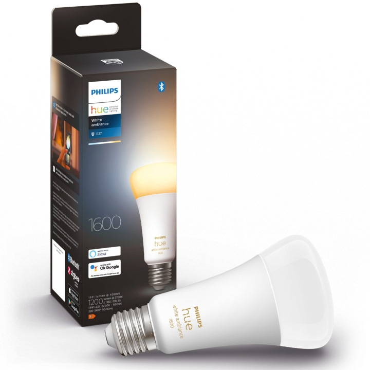 Philips Hue Hvit Ambiance E27 1600lm 1-pakning i gruppen HJEM, HUS OG HAGE / Smarthus / Smart belysning hos TP E-commerce Nordic AB (A19266)
