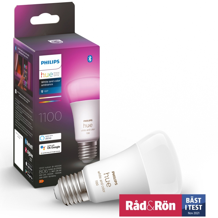 Philips Hue White Colour Ambiance E27 1100lm 1-pakning i gruppen HJEM, HUS OG HAGE / Smarthus / Smart belysning hos TP E-commerce Nordic AB (A19281)