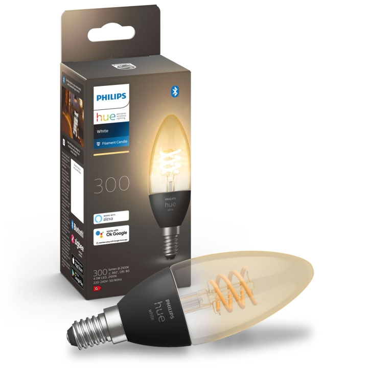 Philips Hue White Filament E14 Crown 300lm lysekrone 1-pk i gruppen HJEM, HUS OG HAGE / Smarthus / Smart belysning hos TP E-commerce Nordic AB (A19293)