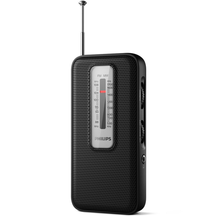 Philips Lommeradio Batteridrevet Svart i gruppen Elektronikk / Lyd & Bilde / Hjemmekino, HiFi og bærbar / Radio & Vekkerklokker / Radio hos TP E-commerce Nordic AB (A19314)