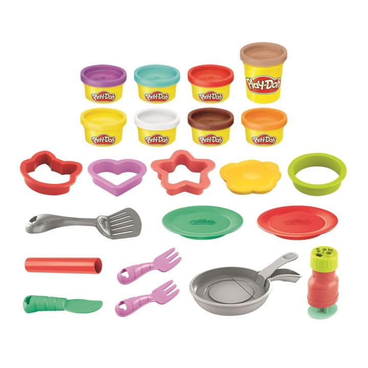 Play Doh Kitchen Creations Flip \'n Pancakes lekesett i gruppen LEKER, BARN OG BABY / Leker / Lek leire, lek sand og tilbehør hos TP E-commerce Nordic AB (A19334)