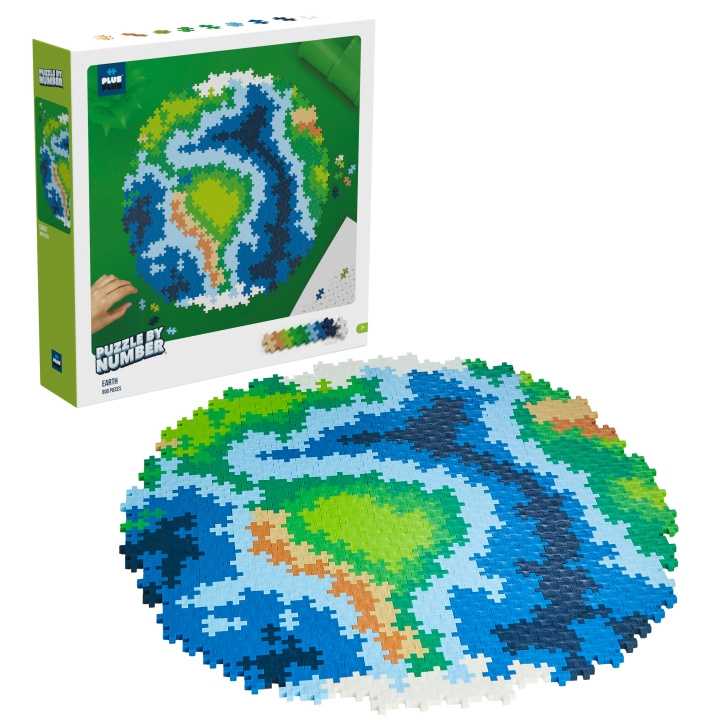 Plus Plus Puzzle By Number Earth 800stk i gruppen LEKER, BARN OG BABY / Leker / Byggeleker / Byggeklosser hos TP E-commerce Nordic AB (A19341)
