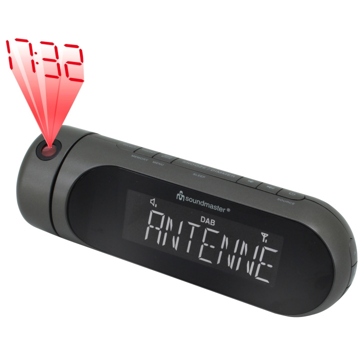 Soundmaster DAB+/FM-RDS-klokkeradio med projeksjon i gruppen Elektronikk / Lyd & Bilde / Hjemmekino, HiFi og bærbar / Radio & Vekkerklokker / Klokke Radio hos TP E-commerce Nordic AB (A19441)