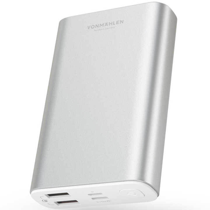 VonMählen Powerbank Evergreen 10K Silver i gruppen SMARTTELEFON & NETTBRETT / Ladere og Kabler / Powerbanks hos TP E-commerce Nordic AB (A19635)