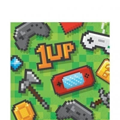 Game On 1 Up - Servetter 12,5 cm i gruppen Elektronikk / TV-spill & tilbehør / Andre spill hos TP E-commerce Nordic AB (A19725)