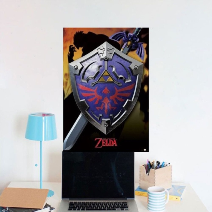Poster Legenden om Zelda - Hylian Shield i gruppen Elektronikk / TV-spill & tilbehør / Andre spill hos TP E-commerce Nordic AB (A19806)
