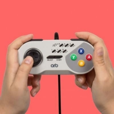 SNES Turbo Control med ledning fra ORB i gruppen Elektronikk / TV-spill & tilbehør / Andre spill hos TP E-commerce Nordic AB (A19823)