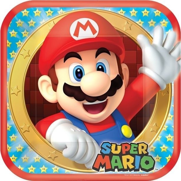 Super Mario Party Tallrikar - 23 cm (8-pk) i gruppen Elektronikk / TV-spill & tilbehør / Andre spill hos TP E-commerce Nordic AB (A19854)