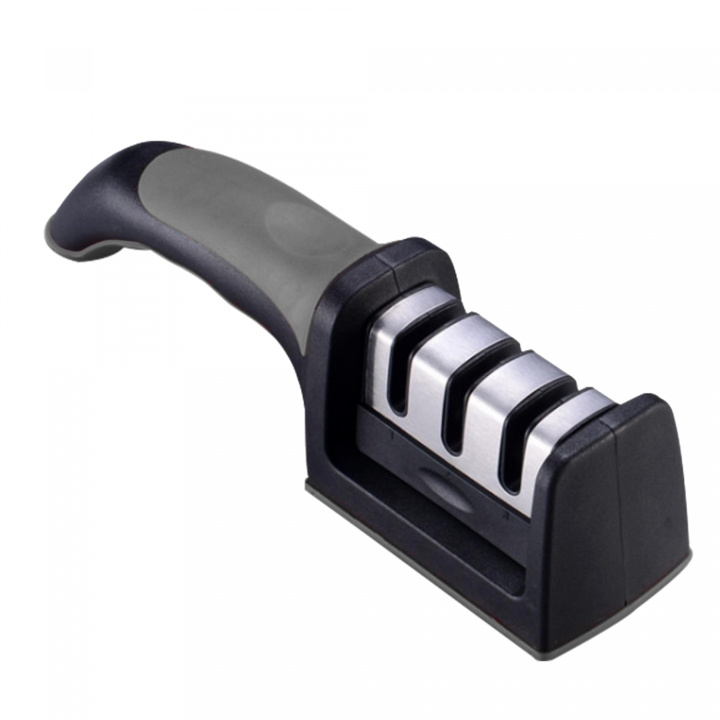 Herzberg HG-8101 Sturdy Knife Sharpener Black i gruppen HJEM, HUS OG HAGE / Kjøkkenutstyr / Kjøkkenkniver og knivslipere hos TP E-commerce Nordic AB (A20122)