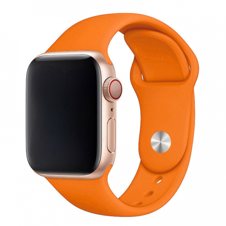 Silikonarmband till Apple Watch 38/40mm, Orange i gruppen SMARTTELEFON & NETTBRETT / Trening, hjem og fritid / Apple Watch og tilbehør / Tilbehør hos TP E-commerce Nordic AB (A20230)