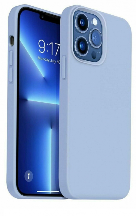 Silikonetui til iPhone 14 Plus, lyseblå i gruppen SMARTTELEFON & NETTBRETT / Mobilbeskyttelse / Apple / iPhone 14 hos TP E-commerce Nordic AB (A20262)