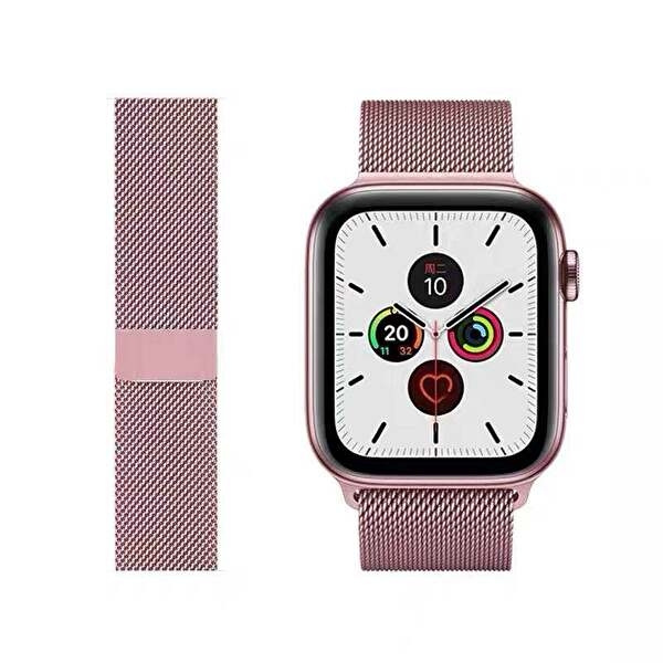 Metallarmband till Apple Watch 42/44mm, Rosa i gruppen SMARTTELEFON & NETTBRETT / Trening, hjem og fritid / Apple Watch og tilbehør / Tilbehør hos TP E-commerce Nordic AB (A20291)