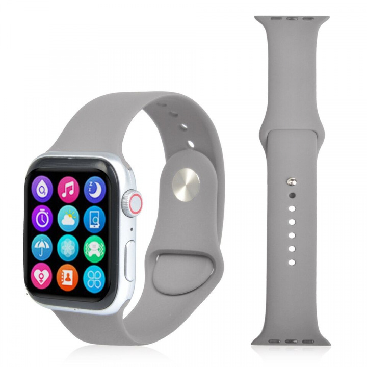 Silikonarmband till Apple Watch 42/44mm, Grå i gruppen SMARTTELEFON & NETTBRETT / Trening, hjem og fritid / Apple Watch og tilbehør / Tilbehør hos TP E-commerce Nordic AB (A20310)