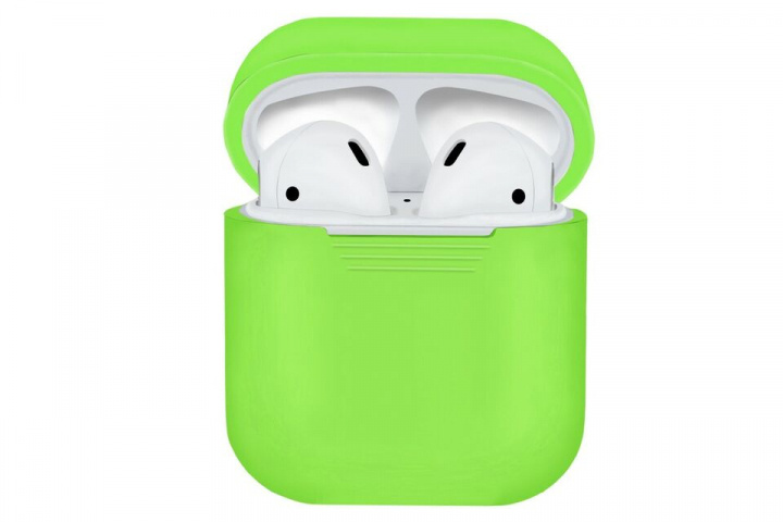 Beskyttelsesveske i silikon for Apple Airpods, Grønn i gruppen Elektronikk / Lyd & Bilde / Hodetelefoner & Tilbehør / Tilbehør hos TP E-commerce Nordic AB (A20332)