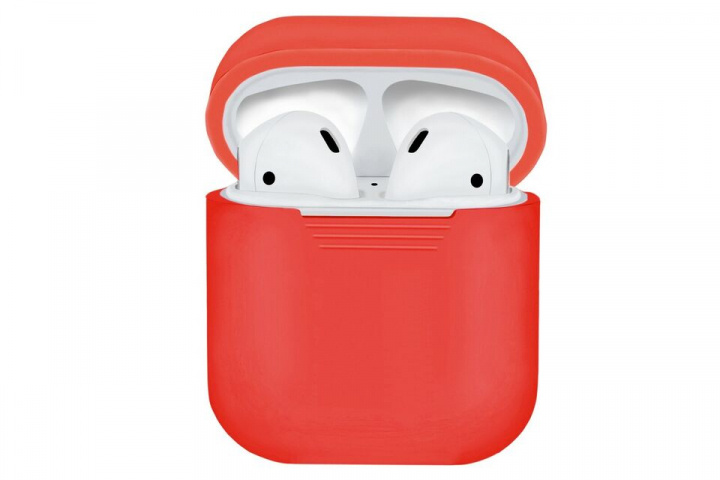 Beskyttelsesveske i silikon for Apple Airpods, Rød i gruppen Elektronikk / Lyd & Bilde / Hodetelefoner & Tilbehør / Tilbehør hos TP E-commerce Nordic AB (A20334)
