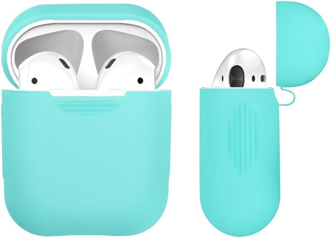 Beskyttelsesveske i silikon til Apple Airpods, Blå i gruppen Elektronikk / Lyd & Bilde / Hodetelefoner & Tilbehør / Tilbehør hos TP E-commerce Nordic AB (A20335)