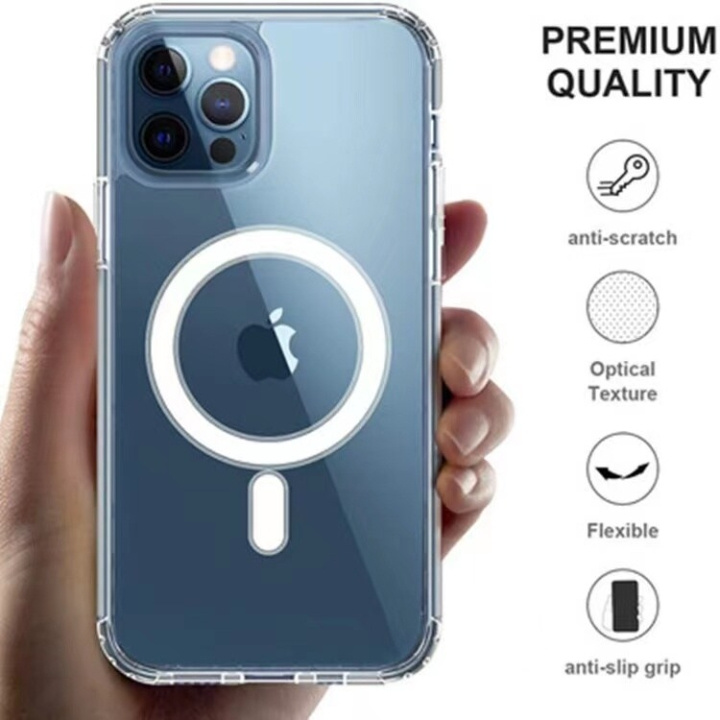 iphone 14 Plus Magsafe-skall gjennomsiktig i gruppen SMARTTELEFON & NETTBRETT / Mobilbeskyttelse / Apple / iPhone 14 hos TP E-commerce Nordic AB (A20491)