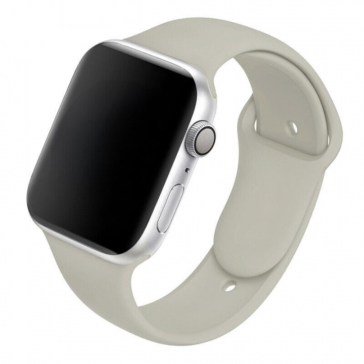 Silikonarmband till Apple Watch 38/40mm, Beige i gruppen SMARTTELEFON & NETTBRETT / Trening, hjem og fritid / Apple Watch og tilbehør / Tilbehør hos TP E-commerce Nordic AB (A20535)