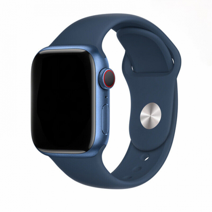 Silikonarmband till Apple Watch 38/40mm, Marinblå i gruppen SMARTTELEFON & NETTBRETT / Trening, hjem og fritid / Apple Watch og tilbehør / Tilbehør hos TP E-commerce Nordic AB (A20538)