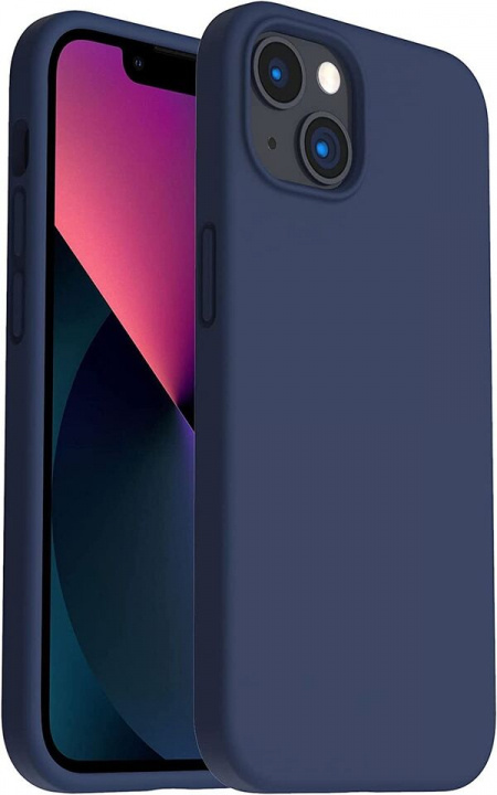 Silikonveske til Iphone 14 Pro Max, mørkeblå i gruppen SMARTTELEFON & NETTBRETT / Mobilbeskyttelse / Apple / iPhone 14 hos TP E-commerce Nordic AB (A20634)