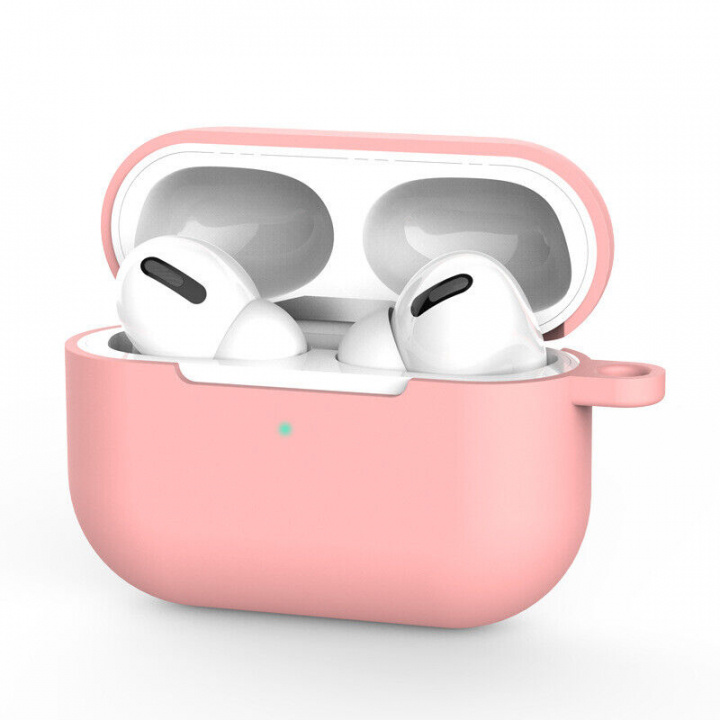 Skyddsfodral i silikon till Apple Airpods Pro, Rosa i gruppen Elektronikk / Lyd & Bilde / Hodetelefoner & Tilbehør / Tilbehør hos TP E-commerce Nordic AB (A20663)