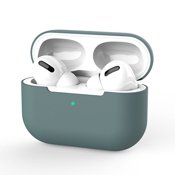 Skyddsfodral i silikon till Apple Airpods Pro, Grön i gruppen Elektronikk / Lyd & Bilde / Hodetelefoner & Tilbehør / Tilbehør hos TP E-commerce Nordic AB (A20669)