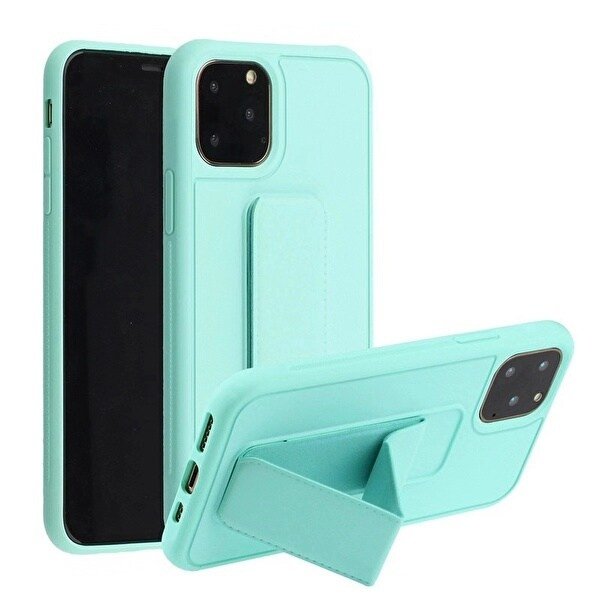 Silikonetui med stativ til iPhone 11 Pro Max, Turkis i gruppen SMARTTELEFON & NETTBRETT / Mobilbeskyttelse / Apple / iPhone 11 Pro Max hos TP E-commerce Nordic AB (A20701)