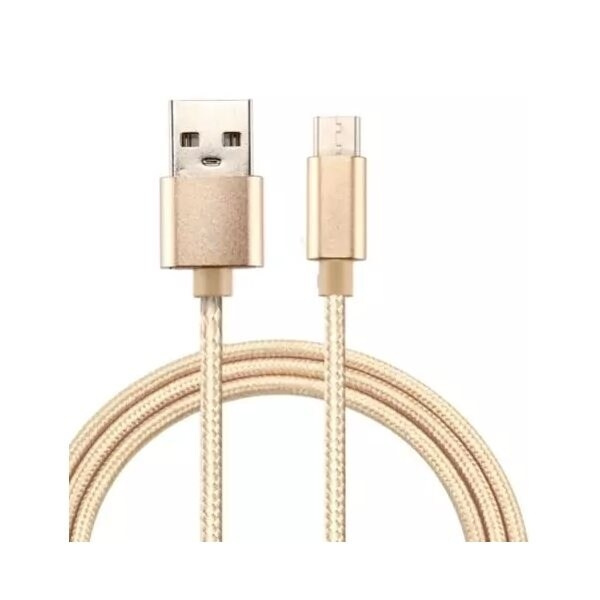 Kort micro-usb till USB-laddare 20 cm Guld i gruppen SMARTTELEFON & NETTBRETT / Ladere og Kabler / Kabler / Kabler microUSB hos TP E-commerce Nordic AB (A20833)