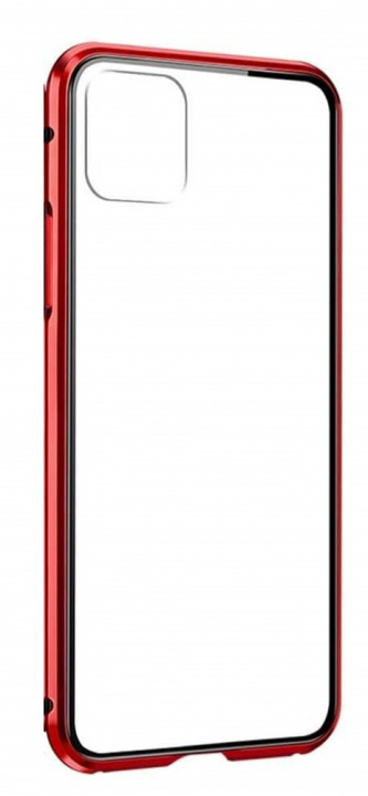 Stilrent skal med färgade kanter till iPhone 12 Mini, Röd i gruppen SMARTTELEFON & NETTBRETT / Mobilbeskyttelse / Apple / iPhone 12 Mini / Deksel hos TP E-commerce Nordic AB (A20864)